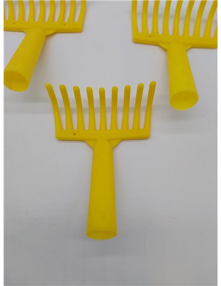 acquaverde Rastrelli - Peine de oliva (5 unidades, 9 dientes, orificio para mango de plástico)