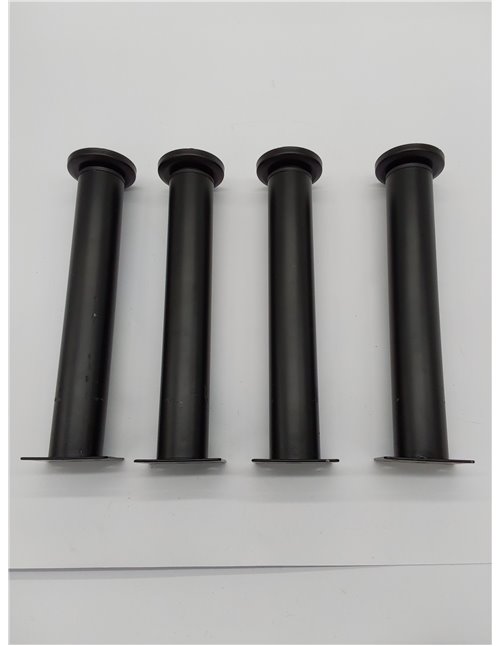 4 pata para muebles ajustables, color negro, patas de altura 25-42 cm, repuesto para sofá, silla, escritorio, armario