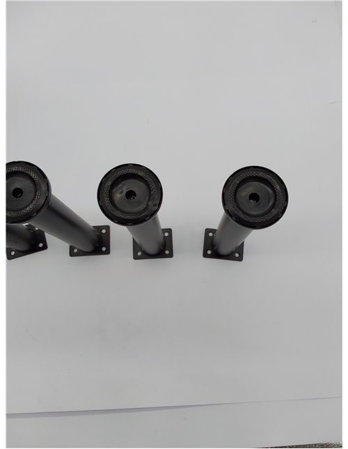 4 pata para muebles ajustables, color negro, patas de altura 25-42 cm, repuesto para sofá, silla, escritorio, armario
