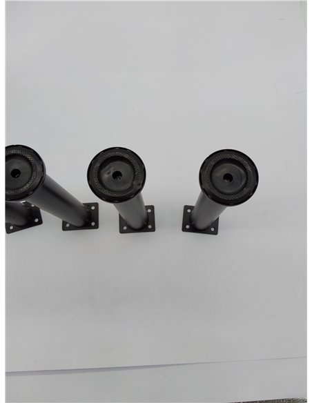 4 pata para muebles ajustables, color negro, patas de altura 25-42 cm, repuesto para sofá, silla, escritorio, armario