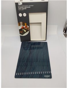 COOK CONCEPT - KD3349 Tabla de Cortar Rectangular de Vidrio Templado - Efecto Pizarra - Diseño Elegante para Cocina - Dimensione 2
