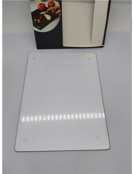 COOK CONCEPT - KD3349 Tabla de Cortar Rectangular de Vidrio Templado - Efecto Pizarra - Diseño Elegante para Cocina - Dimensione