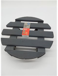 Metafranc 825240 - Rodillo para Plantas (diámetro de 300 mm, Capacidad de Carga de 60 kg, Placa de Pino estriada, Ruedas TPE con 2