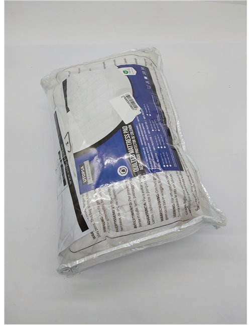 Utopia Bedding Protector de colchón Acolchado 90x190 cm, Microfibra, Transpirable, Funda para colchon estira hasta 38 cm de Prof