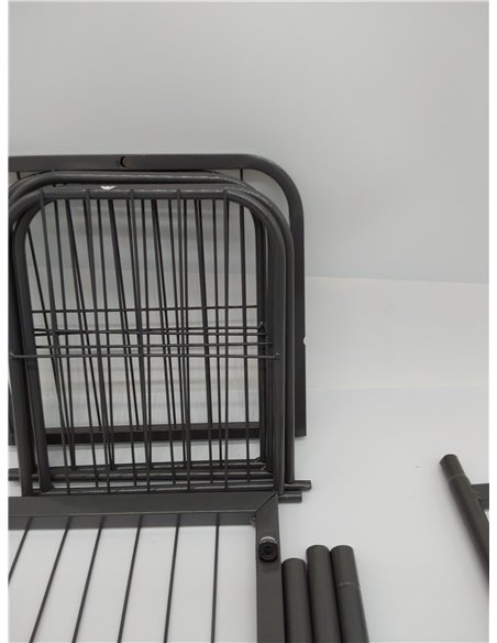 LINZINAR Soporte de metal para plantas de 6 niveles y 7 macetas para interiores y exteriores, gris oscuro