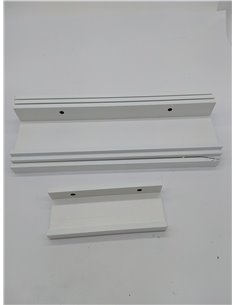 Giftgarden 40cm Estanteria Pared de Madera, Baldas Pared Blanco para Baño, Entrada Recibidor, Cocina, Salon-Juego de 5 con Difer 2