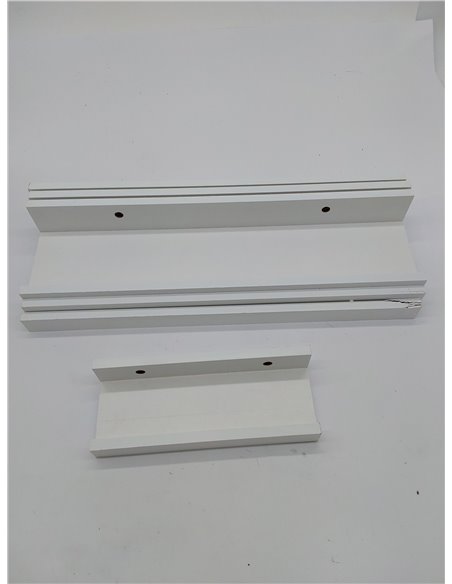 Giftgarden 40cm Estanteria Pared de Madera, Baldas Pared Blanco para Baño, Entrada Recibidor, Cocina, Salon-Juego de 5 con Difer