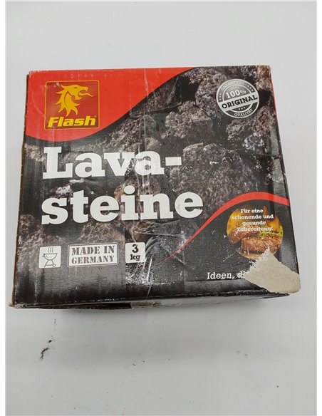 Flash 57423 – Piedras de lava para barbacoa (paquete de 3 kg) reutilizables, lavables, duraderas | Distribuyen el calor de forma