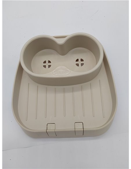 Intex 28520 - Bandeja para Bebidas SPA, Posavasos para SPA, con Luces LED, 2 Posavasos, 45x26x12 cm, Color Beige, Funciona con 2