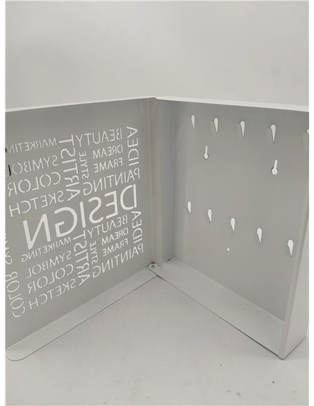 HAKU Möbel Caja de Llaves Blanco, Blanco, Metal, Metal - Dim.: AN 22 cm x AL 24 cm x P 5 cm, Estilo: Moderno