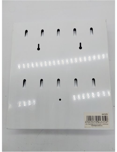 HAKU Möbel Caja de Llaves Blanco, Blanco, Metal, Metal - Dim.: AN 22 cm x AL 24 cm x P 5 cm, Estilo: Moderno
