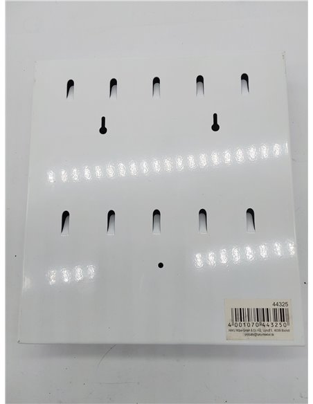 HAKU Möbel Caja de Llaves Blanco, Blanco, Metal, Metal - Dim.: AN 22 cm x AL 24 cm x P 5 cm, Estilo: Moderno