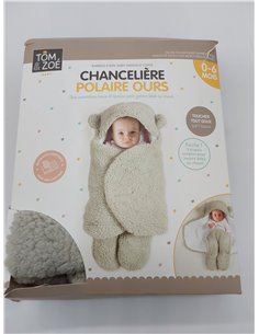 TOM ET ZOE, PU0001, Chancelière Polaire Ourson 0-6 Mois, Confort Optimal, Design Ludique, Pratique et Polyvalente, Idéale pour S 2