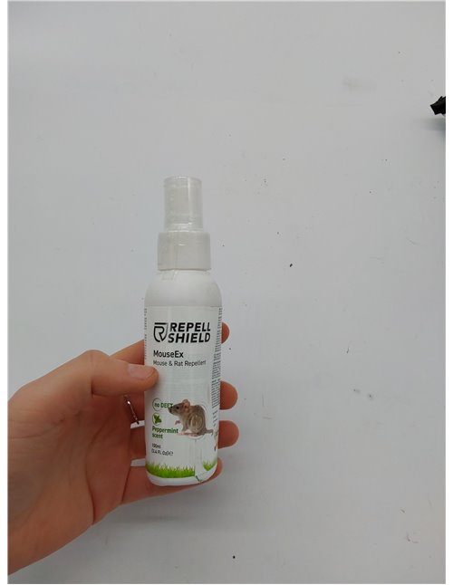 RepellShield® Spray Ahuyentador de Ratas y Ratones - 100ml - Uso Exterior e Interior - Aceite de Menta - No Mancha - Repelente R