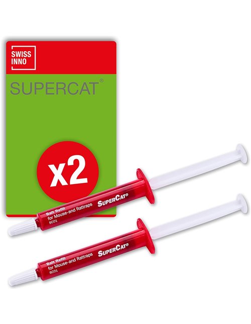 SWISSINNO Jeringas de Cebo de Repuesto SuperCat para trampas de ratones y ratas: Producto alimentario no tóxico, inofensivo para