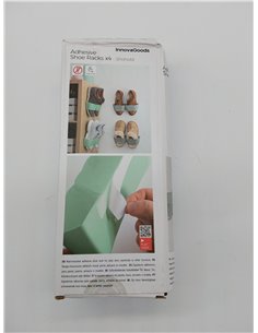 InnovaGoods® Zapateros Adhesivos Shohold, Pack de 4 Uds, Prácticos y Funcionales, Ideal para Organizar Zapatos y Ahorrar Espacio 2