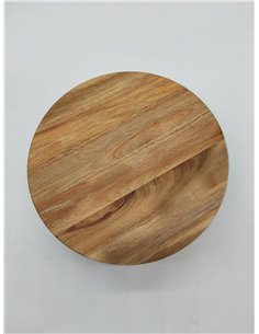 HOME DECO FACTORY - KA0327, Soporte para Tartas de Acacia, Diseño Elegante y Moderno, Ideal para Tartas y Frutas, Fácil de Mante 2