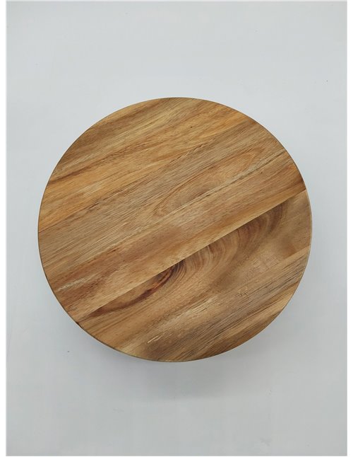 HOME DECO FACTORY - KA0327, Soporte para Tartas de Acacia, Diseño Elegante y Moderno, Ideal para Tartas y Frutas, Fácil de Mante