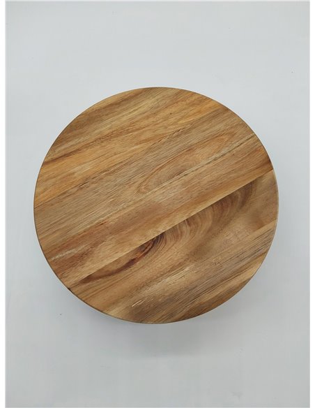 HOME DECO FACTORY - KA0327, Soporte para Tartas de Acacia, Diseño Elegante y Moderno, Ideal para Tartas y Frutas, Fácil de Mante