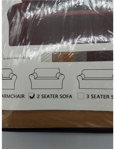 Funda Sofá Terciopelo 2 Plazas, Ajustable Fundas para Sofa Gruesa, con Reposabrazos, Súper Elástica, Universales, Antideslizante