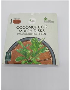 OwnGrown Malla en Fibra de Coco - 3x20 cm Disco de Coco Invernadero como protección de Las Plantas - Protección contra Las helad 2