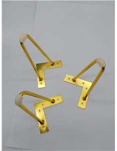 4 Patas de Mesa con Horquilla de 20 cm, Doradas, Grandes, Patas Doradas para Muebles, para Muebles, Patas de Mesa de Metal con P 2