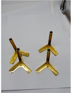 Patas de metal para muebles de 15 cm, 4 patas de metal modernas triangulares de metal para muebles, patas de sofá, patas de gabi 2