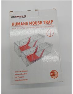 Roshield 2 X Trampas humanas para Ratones en Interiores y Exteriores, Trampa de plagas para atrapar Vivos. Amigable con Mascotas 2