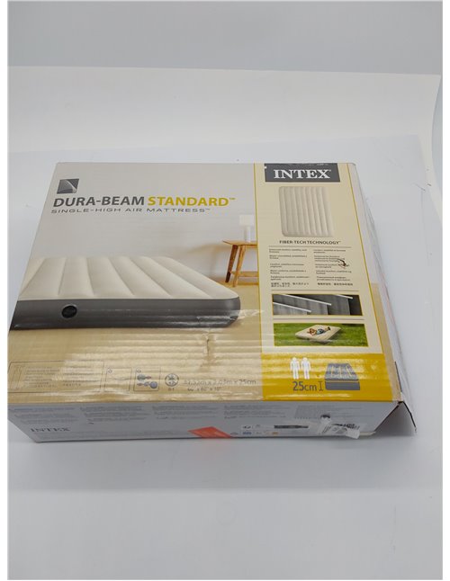 INTEX Colchón Inflable con Hinchador Integrado Fiber-Tech Downy 99x191x25 cm
