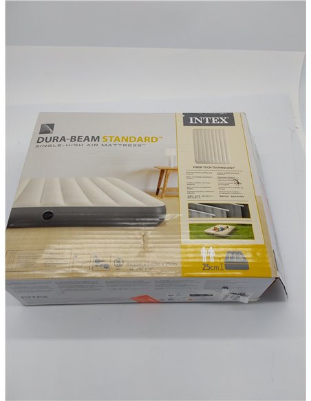 INTEX Colchón Inflable con Hinchador Integrado Fiber-Tech Downy 99x191x25 cm