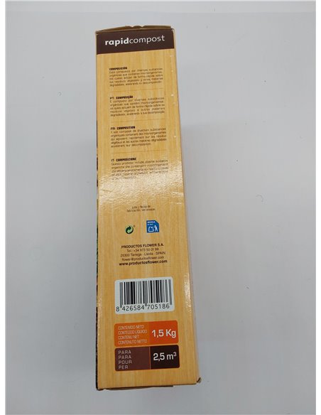 Flower - Bioflower Rapid Compost | Acelerador de Descomposición Natural | Fórmula con Enzimas | 1,5 kg 
