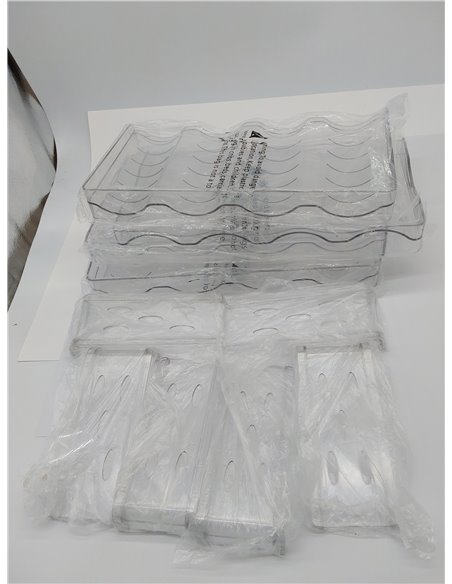 Organizador de Botellas de Vino y Agua Apilable para Armario, Frigorífico, Portabotellas de Plástico para 16 Botellas para Cocin