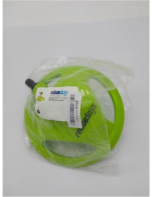 Relaxdays Aspersor Riego por Pulso con Base, Metal, Verde, 450 m²