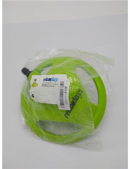 Relaxdays Aspersor Riego por Pulso con Base, Metal, Verde, 450 m²