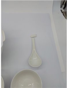HOME DECO FACTORY, KA0279, 9 Piezas, Servicio de Sopa de Porcelana, 27L Tureen, Bandeja y 6 tazones, diseño Limpio y Elegante, I 2