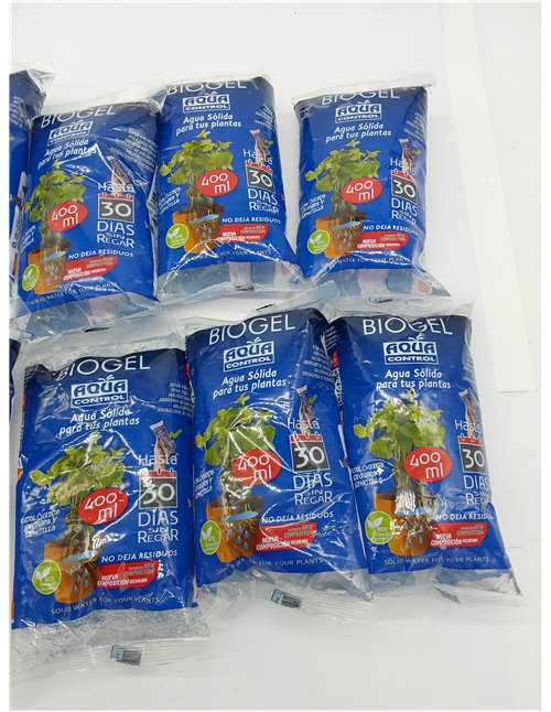 Aqua Control - Agua sólida para sus plantas, ideal para regar durante sus vacaciones, hasta 30 días sin regar, 400 ml, paquete d