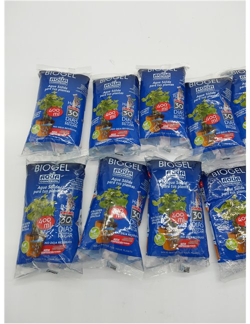Aqua Control - Agua sólida para sus plantas, ideal para regar durante sus vacaciones, hasta 30 días sin regar, 400 ml, paquete d