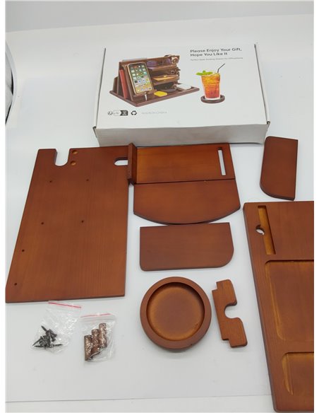 Regalos Navidad Originales para Hombre, Estación de Acoplamiento de Madera para teléfono, Regalos Cumpleanos Hombre o Papà, Aniv