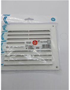 Rejilla de ventilación ABS natural, 14,6 x 17,5 cm