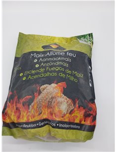 Pyrofeu 15745-6 – Mazorcas de maíz Cheminett para encender barbacoas, chimeneas y Estufas (Saco 1 kg) | Maíz Natural y Cera Vege 2