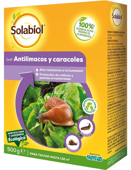 Solabiol Anticaracoles Natural RB. Protección Natural contra Caracoles y babosas. 100% Ingredientes Naturales