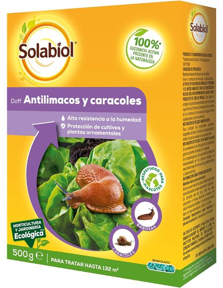 Solabiol Anticaracoles Natural RB. Protección Natural contra Caracoles y babosas. 100% Ingredientes Naturales