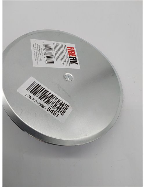 FIREFIX 2097/1 Tapa para orificios de chimenea con embudo de expansión y aislamiento, cubierta de chimenea de acero galvanizado 