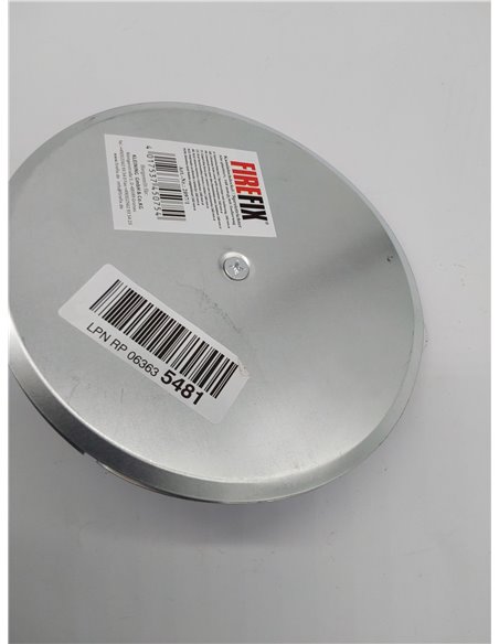FIREFIX 2097/1 Tapa para orificios de chimenea con embudo de expansión y aislamiento, cubierta de chimenea de acero galvanizado 