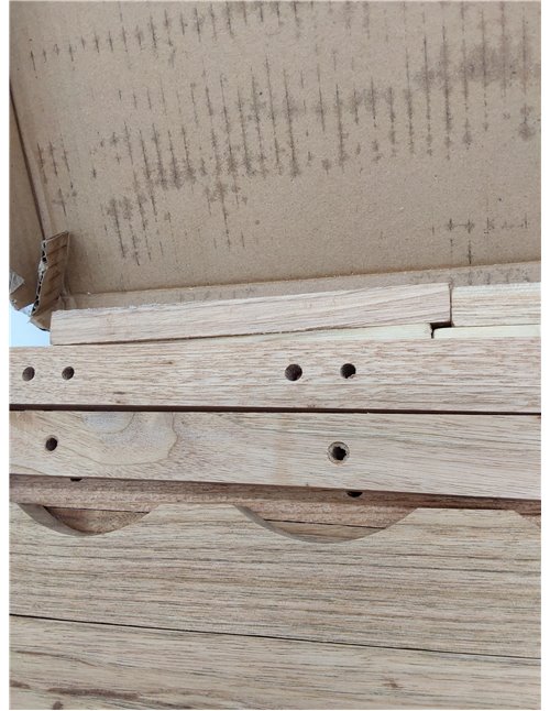 Relaxdays Botellero pequeño de Madera natural 28 x 42,5 x 21 cm Estante con 3 niveles para 12 botellas de vino, soporte de nogal