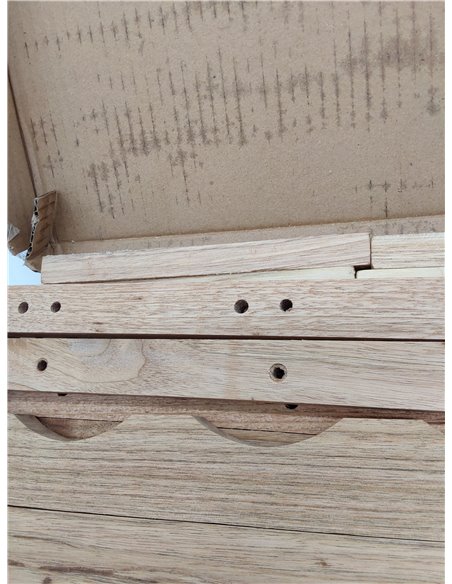 Relaxdays Botellero pequeño de Madera natural 28 x 42,5 x 21 cm Estante con 3 niveles para 12 botellas de vino, soporte de nogal