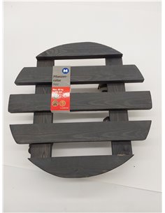 Metafranc 825200 - Rodillo para Plantas (diámetro de 300 mm, Capacidad de Carga de 60 kg, Placa de Pino, Ruedas de TPE con 2 Cie 2