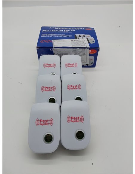 Repelente de plagas ultrasónico, 6 unidades de repelente de insectos electrónicos para interior de plagas para mosquitos, hormig