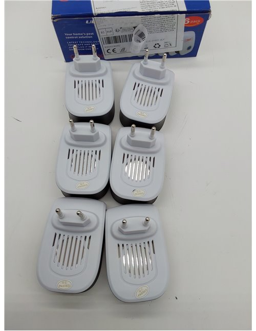 Repelente de plagas ultrasónico, 6 unidades de repelente de insectos electrónicos para interior de plagas para mosquitos, hormig