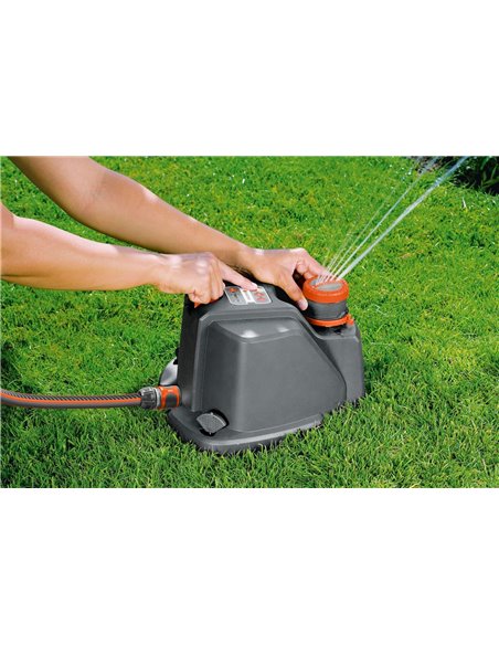 Gardena Original Comfort Aqua Contour Aspersor de superficie asimétrico automático riego de superficie para regar jardines, fáci